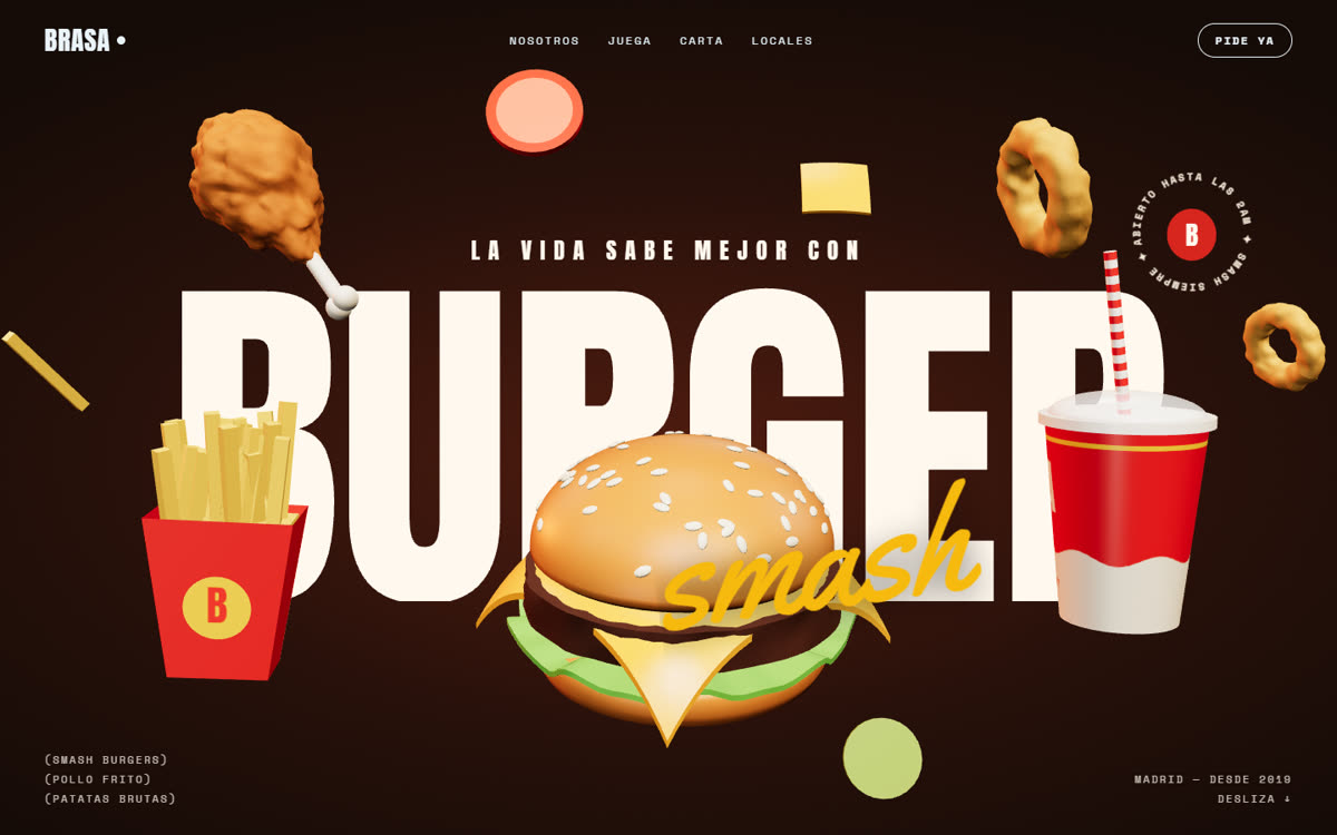 Portada de la web 3D de BRASA